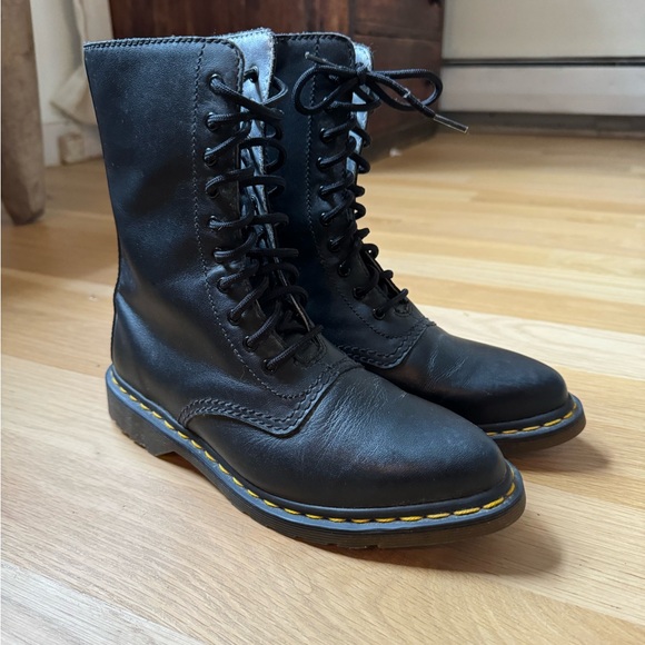 Yohji Yamamoto X Doc Martens Women’s Black Pointy Toe Combat Boots Size 7 Y’s - Picture 5 of 11